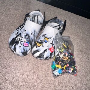 Adjustable Crocs with a bag full of Extra jibbitz